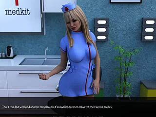 Dr. Harris intensely fucks his wife in the office.