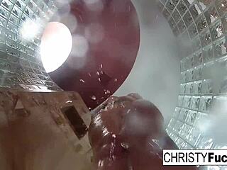 Hot shower fun: 'Christy and Dahlia, let's get oral!'