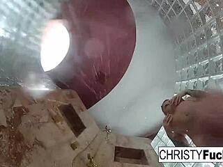 Hot shower fun: 'Christy and Dahlia, let's get oral!'