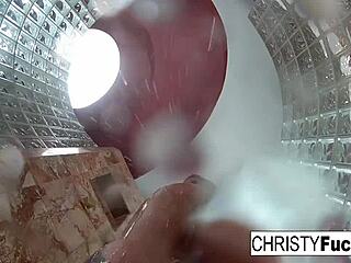 Hot shower fun: 'Christy and Dahlia, let's get oral!'