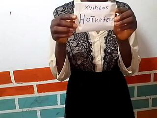 This is a simple verification video featuring a skinny solo performer.