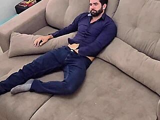 coming home from work and jerking off my big cock