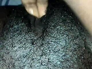 Watch This Small Tit Ebony Whore Masturbate Her Big Pussy!