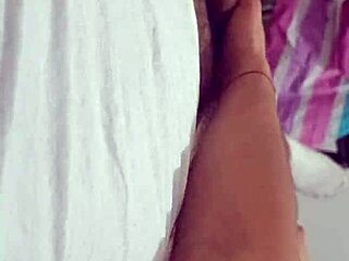 Young Amateur Fondles Neighbor's Big Cock And Masturbates Him When Alone At Home!