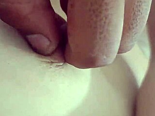 Young Amateur Fondles Neighbor's Big Cock And Masturbates Him When Alone At Home!