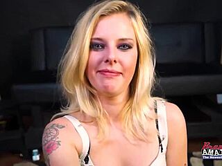 petite blonde coed mya sucks hard cock then gets beaver fucked deep with facial domination tattoo swallow cumshot