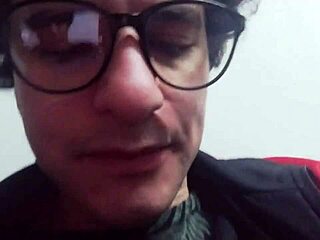 young skinny guy with huge cock blasts cum on machine instead of repair