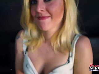 petite blonde coed mya sucks hard cock then gets beaver fucked deep with facial domination tattoo swallow cumshot