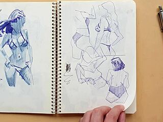 Quick sketch of latina in doggy-style foot fetish