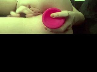 horny british brunette girlfriend squirts during solo masturbation