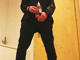 Masturbation In Business Suit Brings Intense Feelings