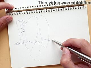 Quick sketch of latina in doggy-style foot fetish