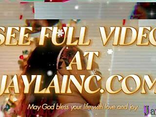 Asian pornstar Jaylainc enjoys toys and solo play during christmas holiday