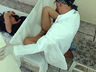 Oh man, this pretty patient with a big ass moans loud from the ginecologista's monster cock in kinky public dirty fucking.