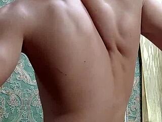 I Feel So Thrilled Watching Flex Skinny Boy Muscle Up After Study Session