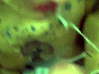 homemade couple with skinny lover in rough play