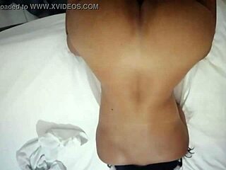 Displaying a man's huge buttocks and big ass in close view.