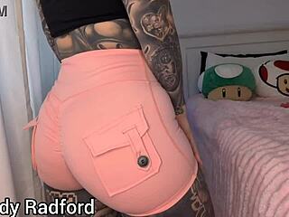 big tits milf in gym tights, trying on haul with melody radford