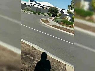 fucking my dildo outside neighbors house