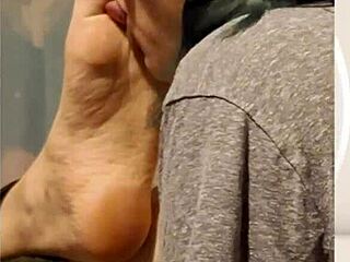 Taking Time To Lick Feet