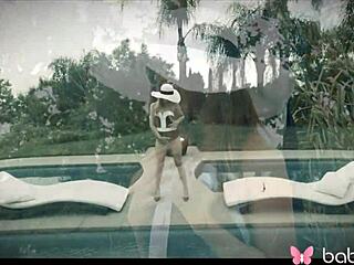 Solo Blonde Jillian Janson Masturbates Outdoor in 4K