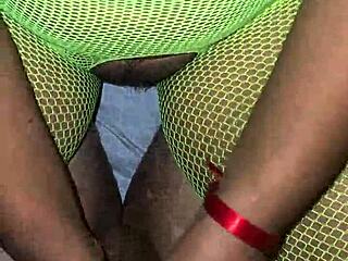 Latina milf on period massaging dick and cum shot on ass