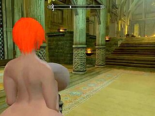 Wow, Big Booty Redhead Nude in Skyrim!