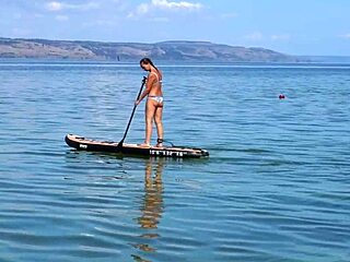 She asks, 'ready for kayak number three on the river?'