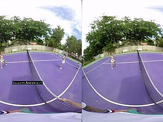 VR threesome with Riley Reid and Melissa Moore.