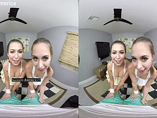 VR threesome with Riley Reid and Melissa Moore.