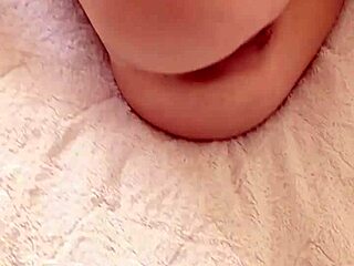 Milf wife masturbates horny in bedroom.