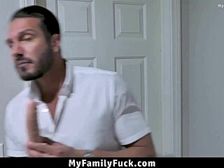 Redhead teen caught with dildo, now wild ride with stepdad 😈