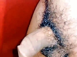 Feeling the passion with small hairy cock during striptease