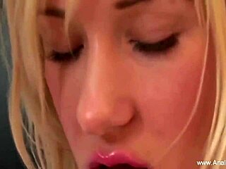 Blonde Beauty Receives A Messy Facial Cumshot!