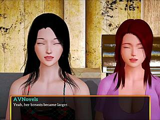 My new family with big tits, ass, and redhead in the game