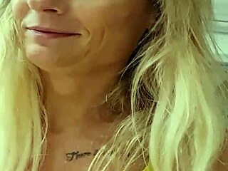 Watch this cute blonde couple's homemade fetish session