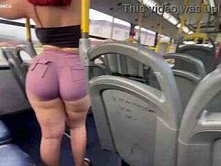 Employee's ass delights on bus.