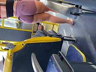 Employee's ass delights on bus.