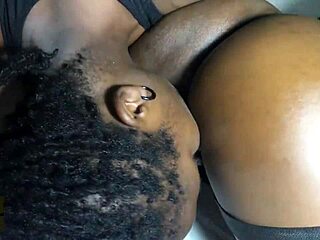 Ebony Lovers Rip Clothes and Lick Dripping Pussies in Hotel Room