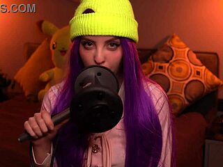 Moona performs asmr ear licking session