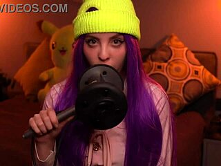 Moona performs asmr ear licking session