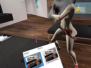 LETS PLAY PORNFLIX AND CHILL VR WITH SHAVED BRUNETTE