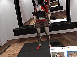 LETS PLAY PORNFLIX AND CHILL VR WITH SHAVED BRUNETTE