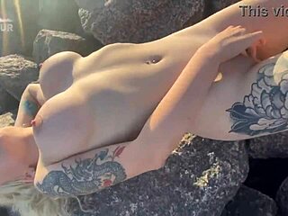 Hot Exhibitionist Plays Plays With Her Clit On A Public Beach!