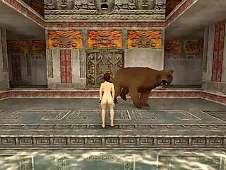 tomb raider randomness with monster public outdoor accident blooper nude comic