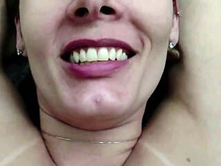 Raquel's moaning loudly while riding that big cock