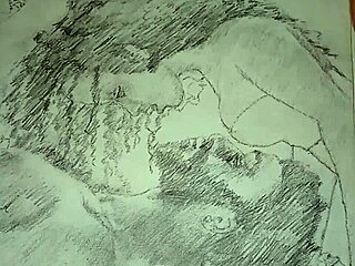 sketch titled foreplay in lingerie for couple