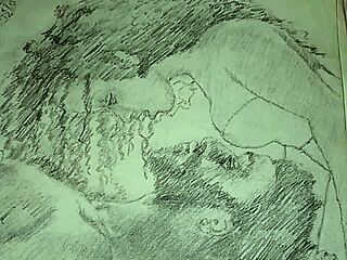 sketch titled foreplay in lingerie for couple