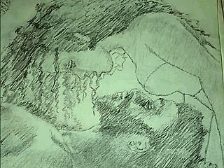 sketch titled foreplay in lingerie for couple