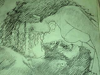 sketch titled foreplay in lingerie for couple